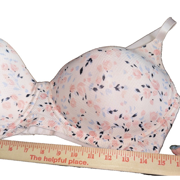 Laura Ashley Underwire Padded Floral Full Coverage Bra Size 42D Pink Romantic - Picture 5 of 10